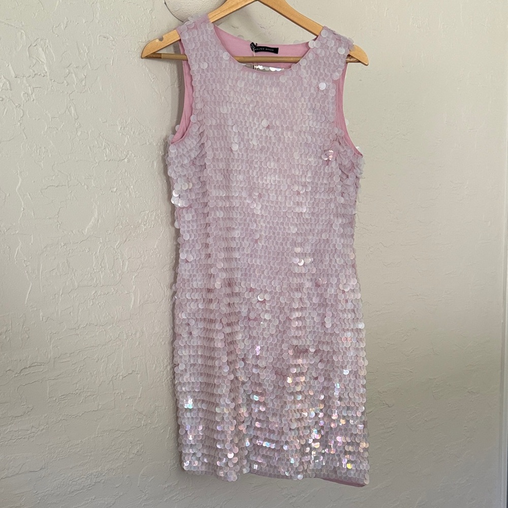 Walter Baker Light Pink Sequin Mini Dress